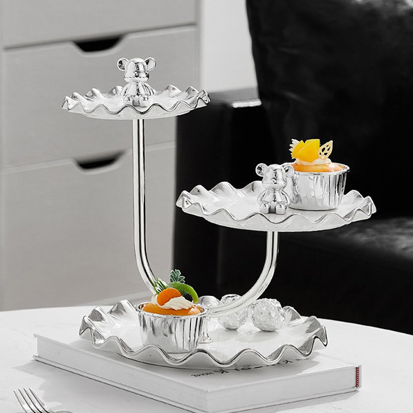 Metal cake stand - Silver-coloured - Home All | H&M IN
