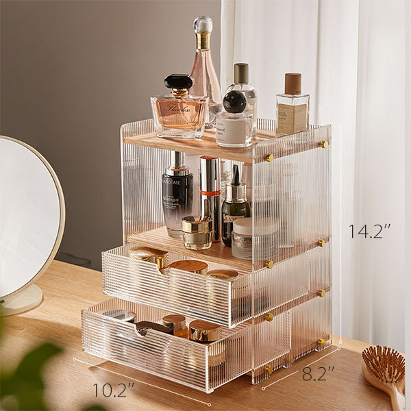 Makeup Organizer Chest - Tabletop - Spacious - Wood from Apollo Box