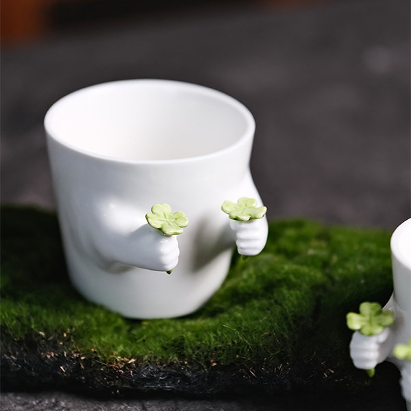 Lucky Clover Grip Cup - Serendipitous Sip - Whimsical Drinkware