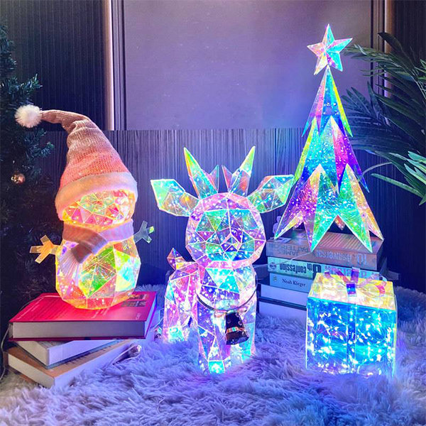 Magical Christmas Iridescent Decor - Enchanting Light Play - ApolloBox