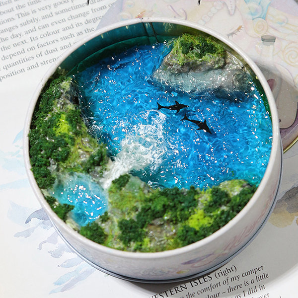 Creative Tin Box Miniature Landscape Ornament - Artistic Microcosm - Handheld Nature