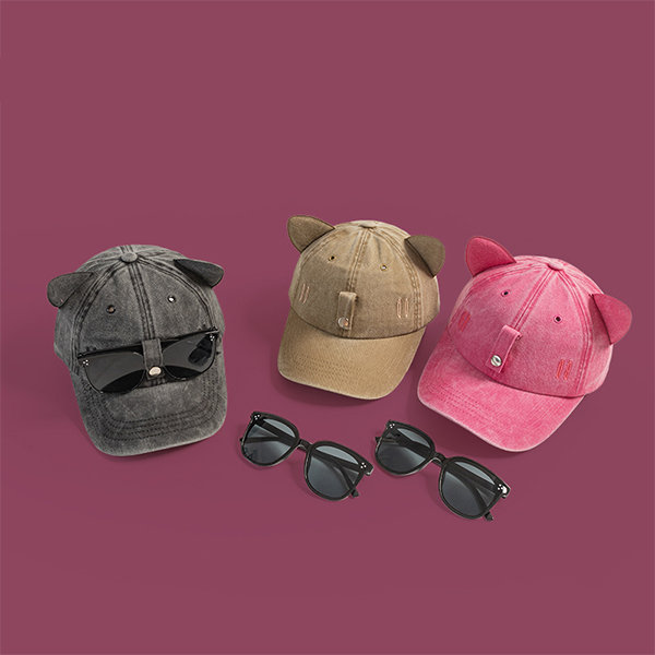 Cat-Ear Sunglasses Baseball Cap - Purr-fectly Stylish - Sun Protection with  a Twist - ApolloBox