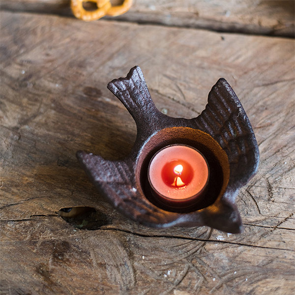 Flying Bird Candle Holder Decor - Vintage Style - Cast Iron Material -  ApolloBox