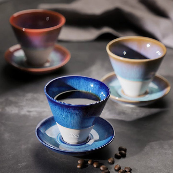 Ceramic cortado cup & saucer, Flat white, Coffee cup, Handmade cup, Coffee  lover, Elegant cup, Unique, Modern, Contemporary, Christmas