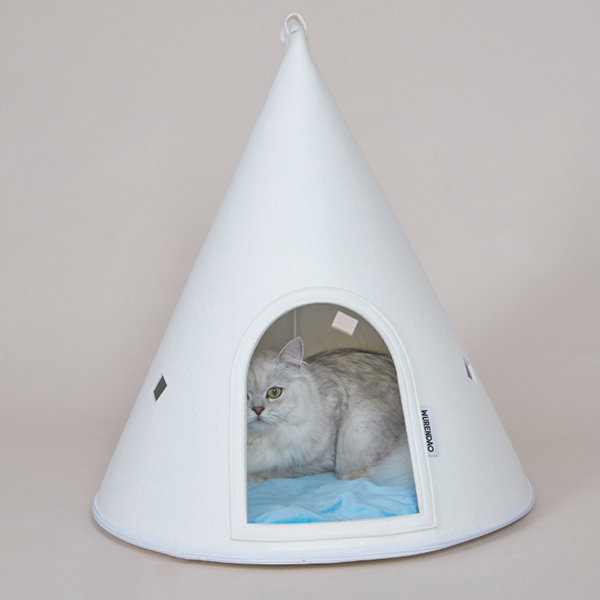 Snowy Mountain Felt Cat Bed - Winter Warmth - Pet Tent