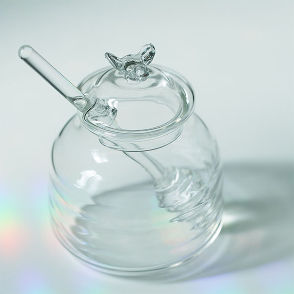 Unique Glass Jar - Cute Bees - Honey Jar from Apollo Box