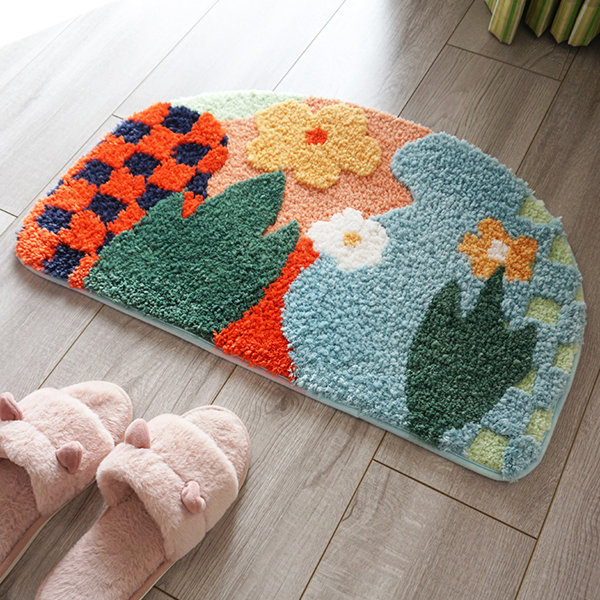 Mushroom Bath Rugs Set, Non-slip, Absorbent, Quick-dry Bathroom