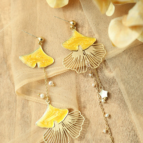 Shop online Organic Gold Earrings by Joker and Witch