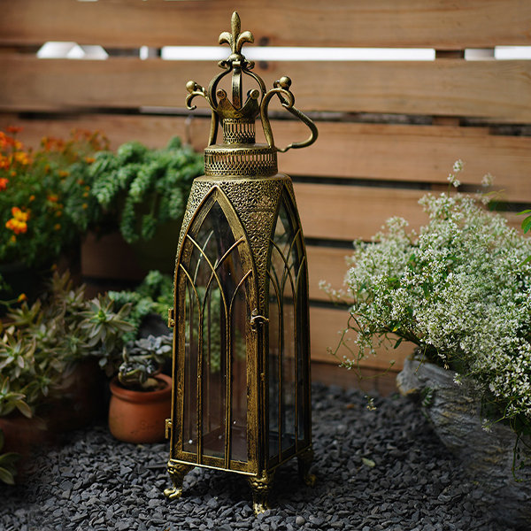 Outdoor Camping Candle Lantern - Portable Vintage - Metal Hanging Hook from  Apollo Box