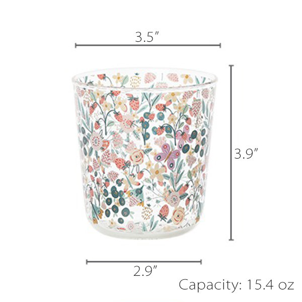 Pretty Daisy Glass Cup from Apollo Box