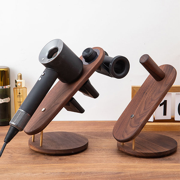 Elegant Wooden Hair Dryer Stand - Functional Beauty - Simplify Styling -  ApolloBox