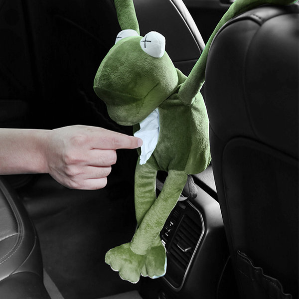 Frog Tissue Box - Plush - For Car - ApolloBox