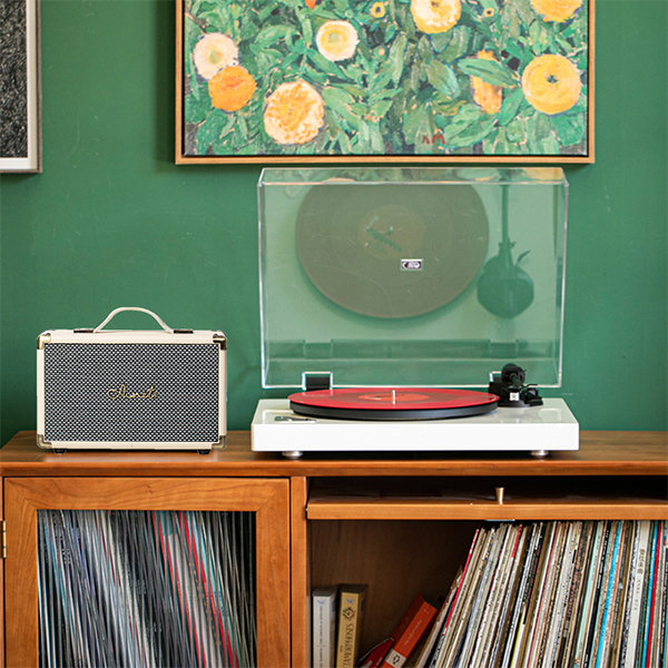 Vinyl Record Storage Rack - Cherry Wood - Black Walnut Wood