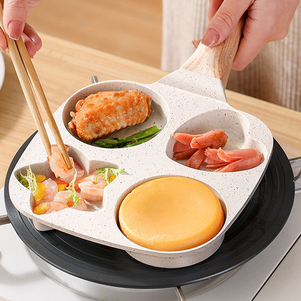 Egg Burger Breakfast Pan - 3-in-1 - Sectioned Design from Apollo Box