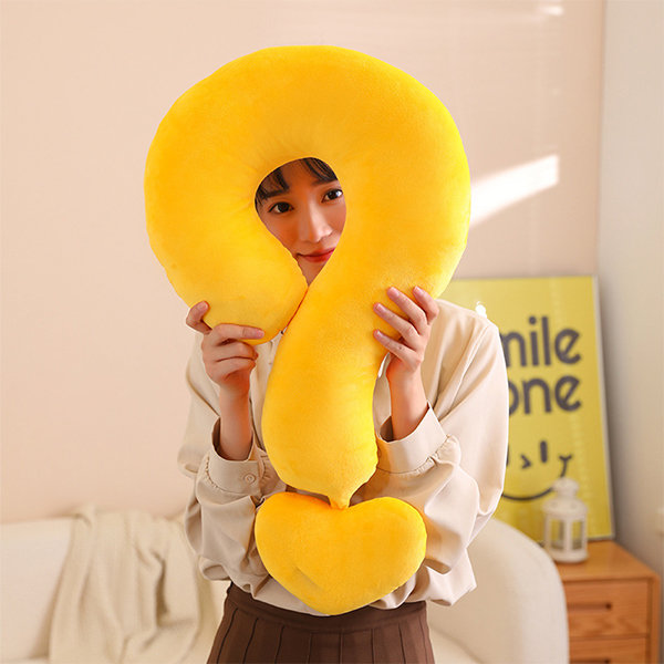 Question Mark Neck Pillow - Comforting Support - Stylish Travel Accessory