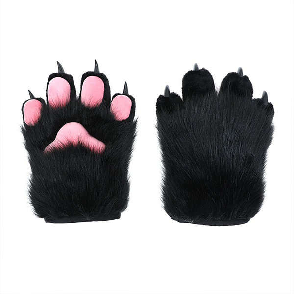 Furry Beast Claw Gloves - Cozy and Playful Accessory - ApolloBox