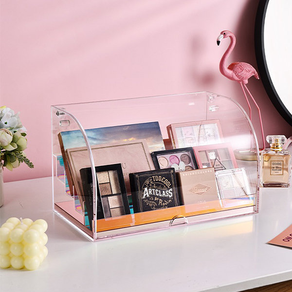 Chic Flip-Top Cosmetic Storage Box - Protective Dust Cover - Acrylic -  Clear Organization from Apollo Box