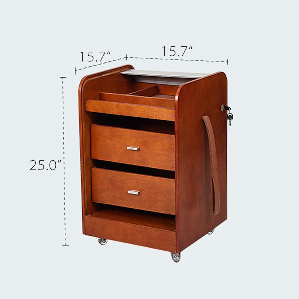Mobile Roll-Top Storage Cabinet - Versatile Placement - Space-Saving Design