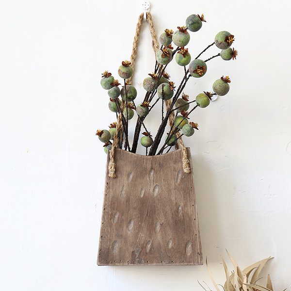 Wall-Hanging Purse Planter - Rustic Charm - Space-Saving Design