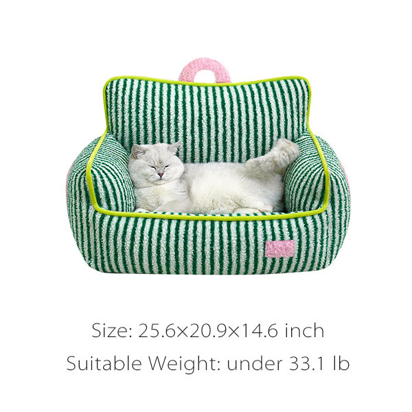 Striped Sofa Cat Nest - Washable - All-Season from Apollo Box