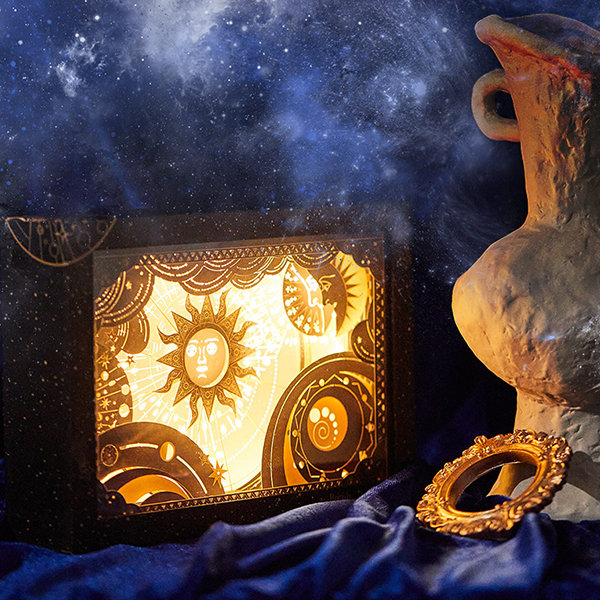 Starry Sky Layered Paper Carving Lamp - Celestial Glow - Artistic  Illumination from Apollo Box