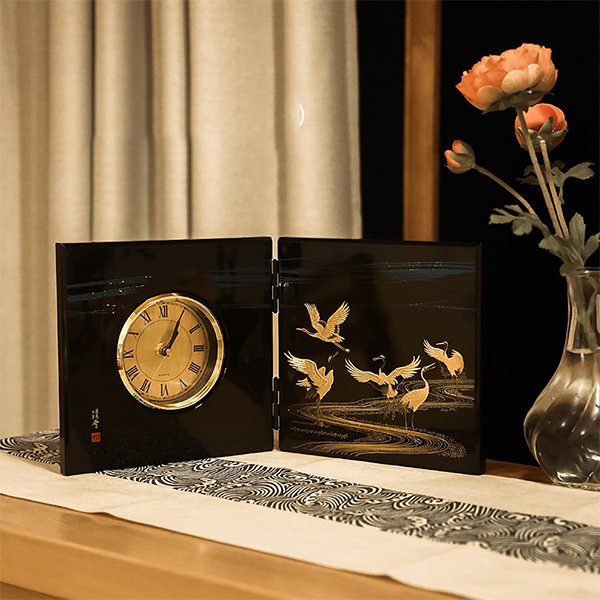 Japanese Style Desktop Table Clock - Resin - Made in Japan - ApolloBox