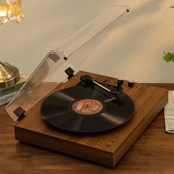 Vinyl Record Storage Rack - Cherry Wood - Black Walnut Wood from Apollo Box