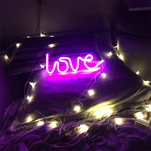 &apos;Love&apos; Neon Sign - Luminous Lettering - Romantic Glow