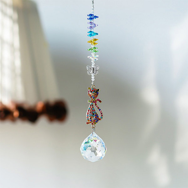 Colorful Kitty Wind Chime - Vibrant Beads - A Spectrum of Sparkle ...