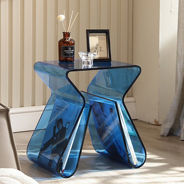 Sleek Acrylic Side Table - Transparent - Minimalist Design