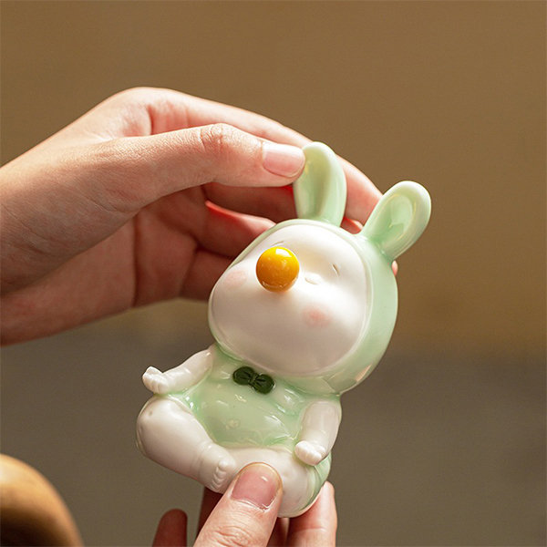 Cute Bunny and Carrot Figurine - Tabletop Miniature - Resin - ApolloBox