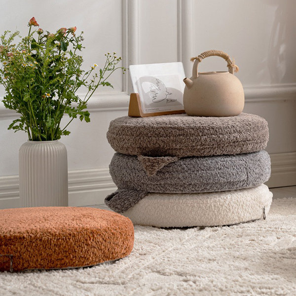 Cream Tatami Cushion - Plush Comfort - Modern Floor Mat