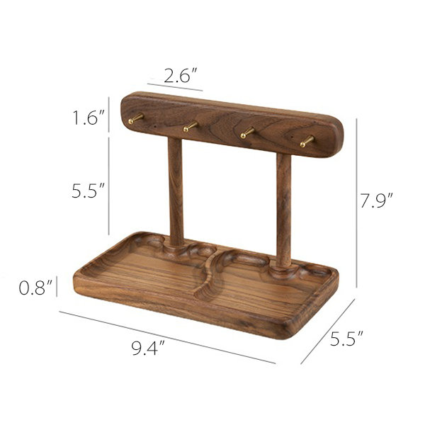 Wooden Desktop Organizer - Rustic Charm - Multi-Functional Decor