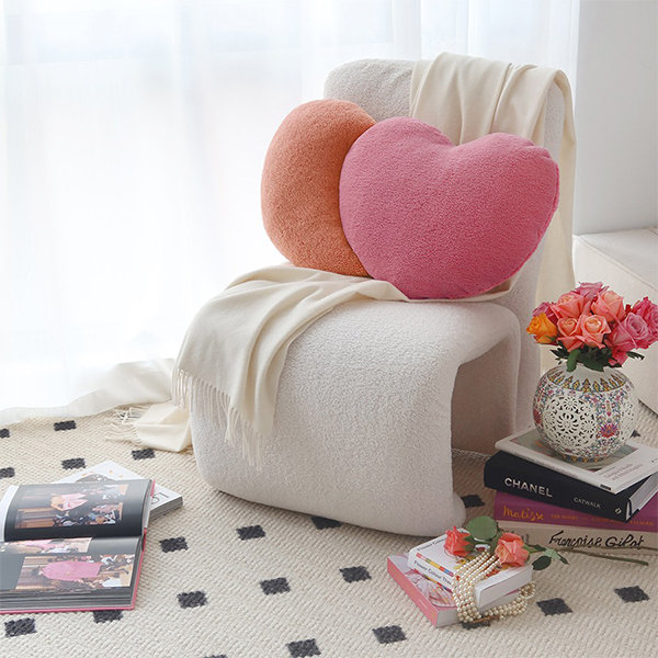 Snuggle Heart Cushion - Cozy Embrace - Dual-Tone Design - ApolloBox