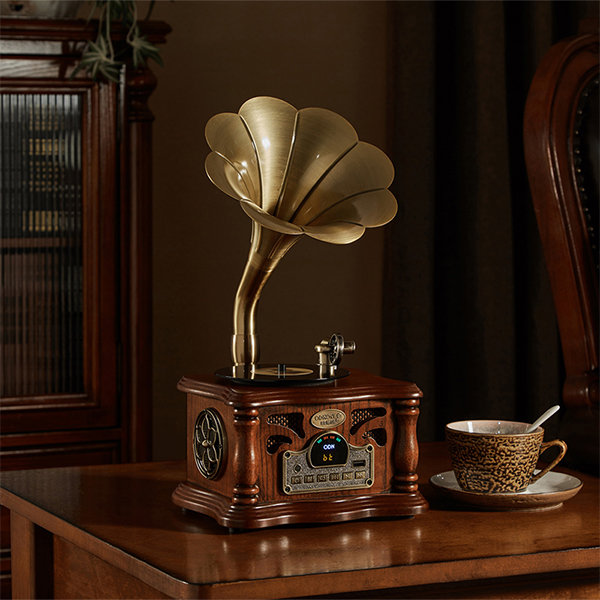 Gramophone-Style Bluetooth Speaker - Vintage Charm - Modern Sound