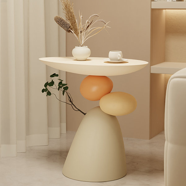 Abstract Artistic Side Table - Balancing Shapes Design - Modern Home Decor  - ApolloBox