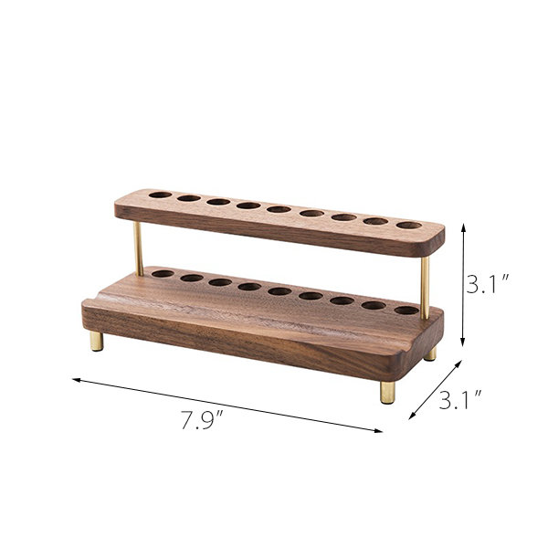 Dual-Function Walnut Wood Pen Holder - Versatile as Pen Stand and Phone ...