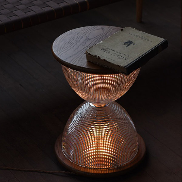 Hourglass Inspired Coffee Table - Lamp - Ambient Glow - Timeless Design