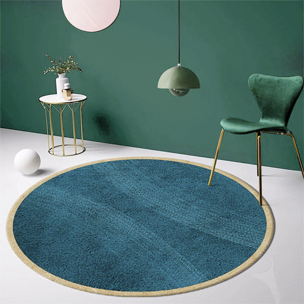 Modern Round Rug - Blended Fabrics - Blue - Green from Apollo Box