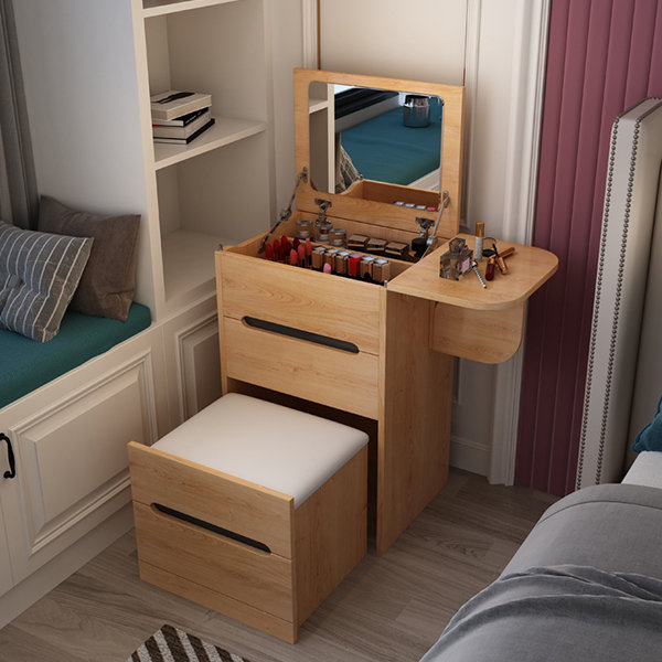 Multi Use Cabinet - Wood, Mirror, Metal - 2 Colors