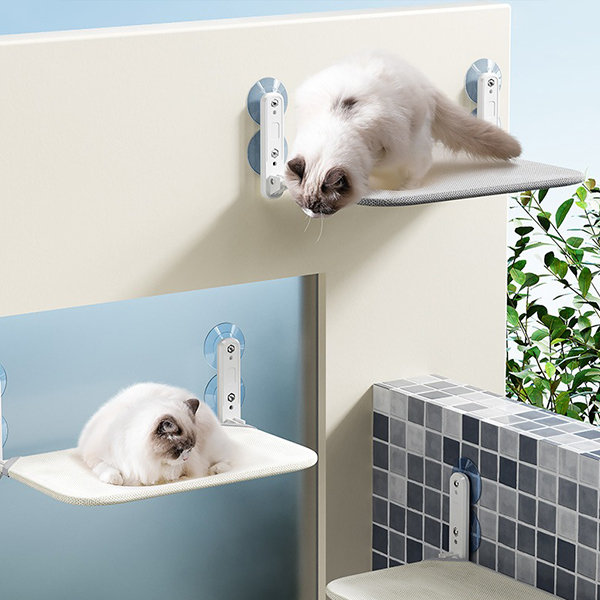 Cat Window Perch - Cozy Elevated Napping - Space-Saving Design - ApolloBox