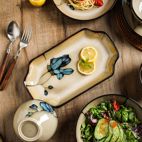 Japanese Style Magnolia Dinnerware Set - Botanical Elegance - Sophisticated  Dining from Apollo Box