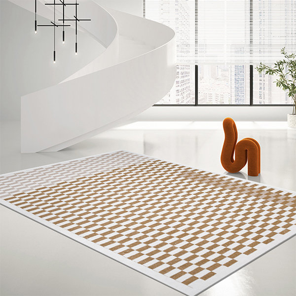 Checkerboard Pattern Rug - Classic Flooring Choice - Blue - Green ...