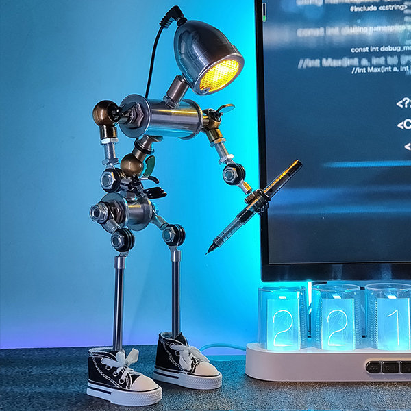 Cyberpunk Robot Night Light Decor - Futuristic Design image