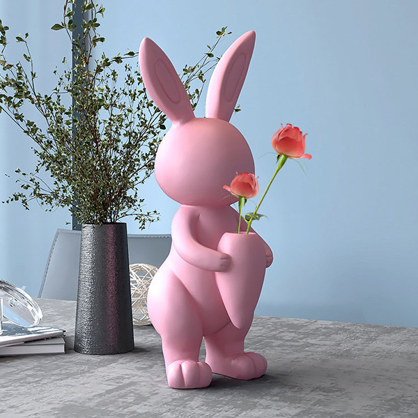 Bunny & Carrot Vase - Playful Elegance - Whimsical Functionality