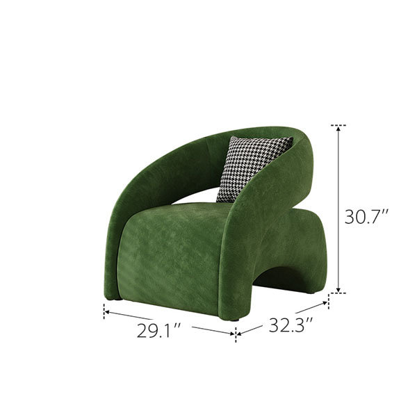 Modern Lounge Chair - Cozy Comfort - Sleek Silhouette - ApolloBox