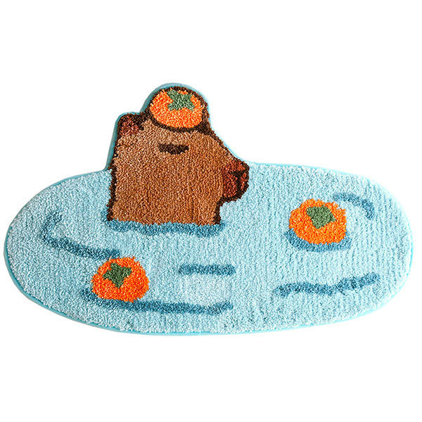 Capybara Bedroom Rug - Whimsical Bedside Comfort - Cozy and Cute ...